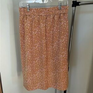 J Crew Floral Pull On Pencil Skirt